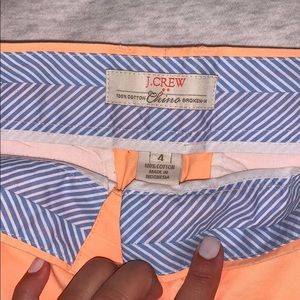 Orange J.Crew Chino short